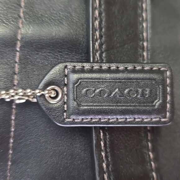 Coach Black Leather Satchel - Picture 5 of 13